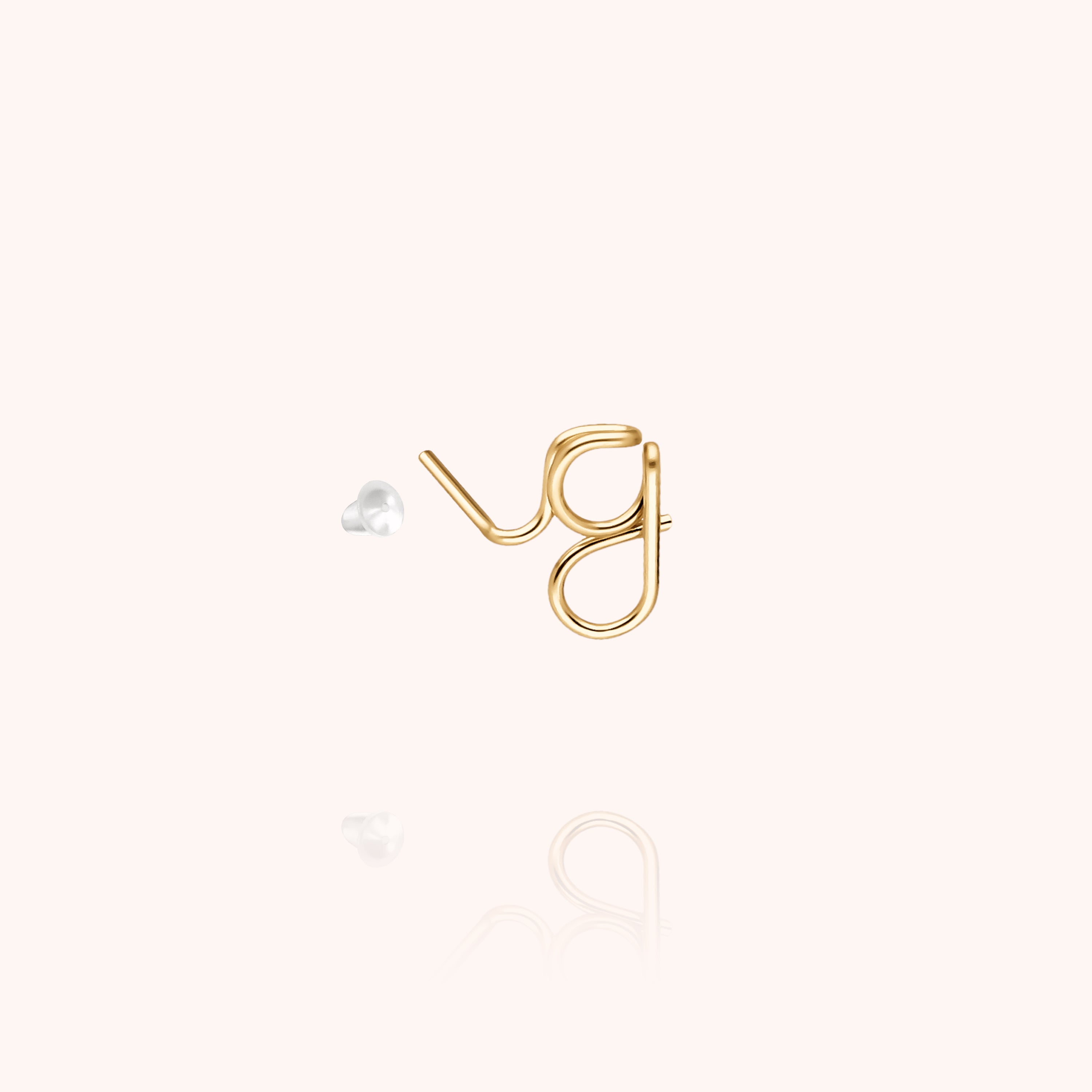 Originale Initiale Stud - 14k yellow gold filled