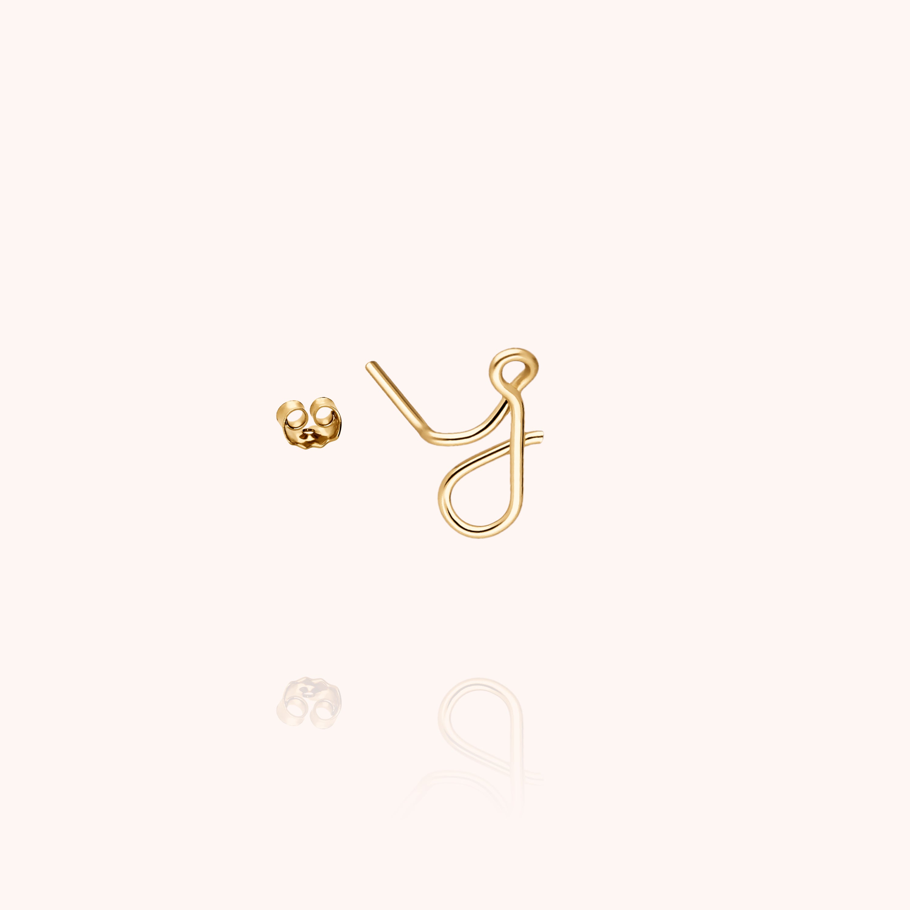 Originale Initiale Stud - 18k yellow gold filled