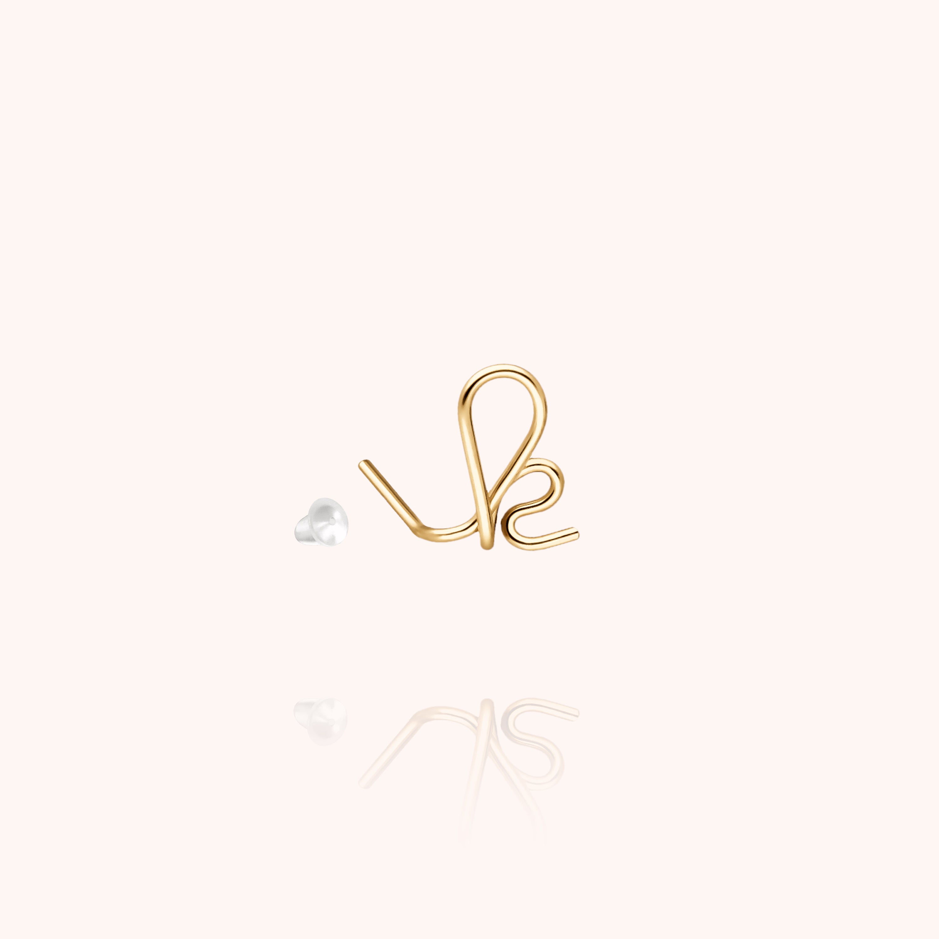 Originale Initiale Stud - 14k yellow gold filled