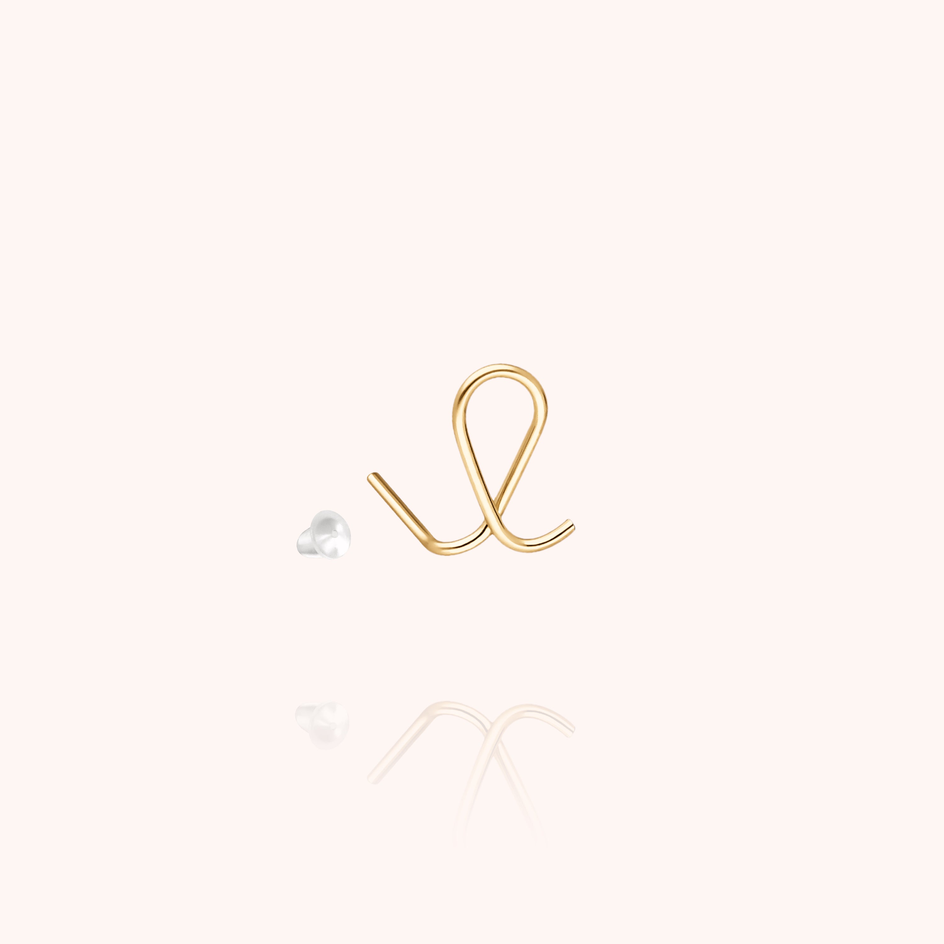 Originale Initiale Stud - 14k yellow gold filled