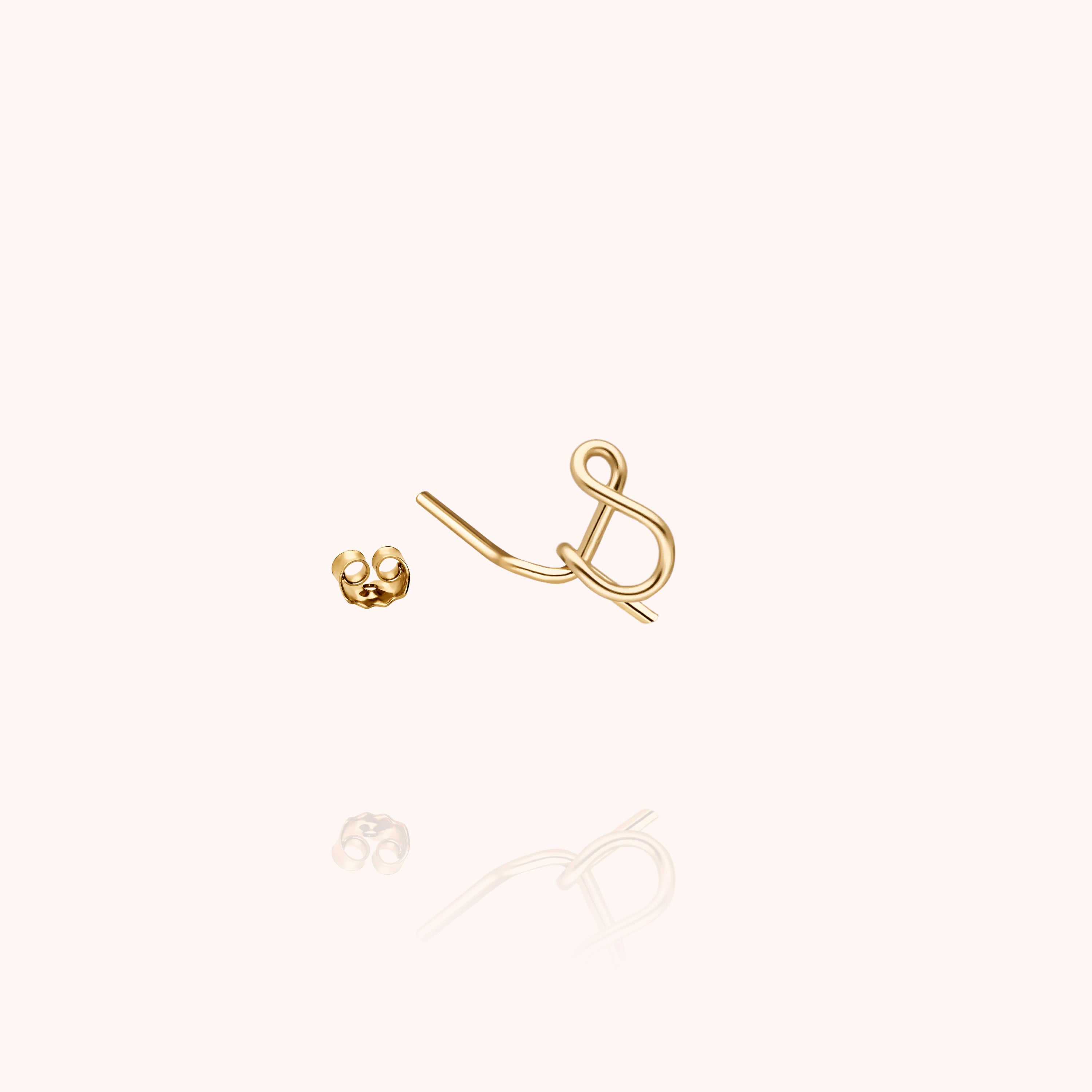 Originale Initiale Stud - 18k yellow gold filled