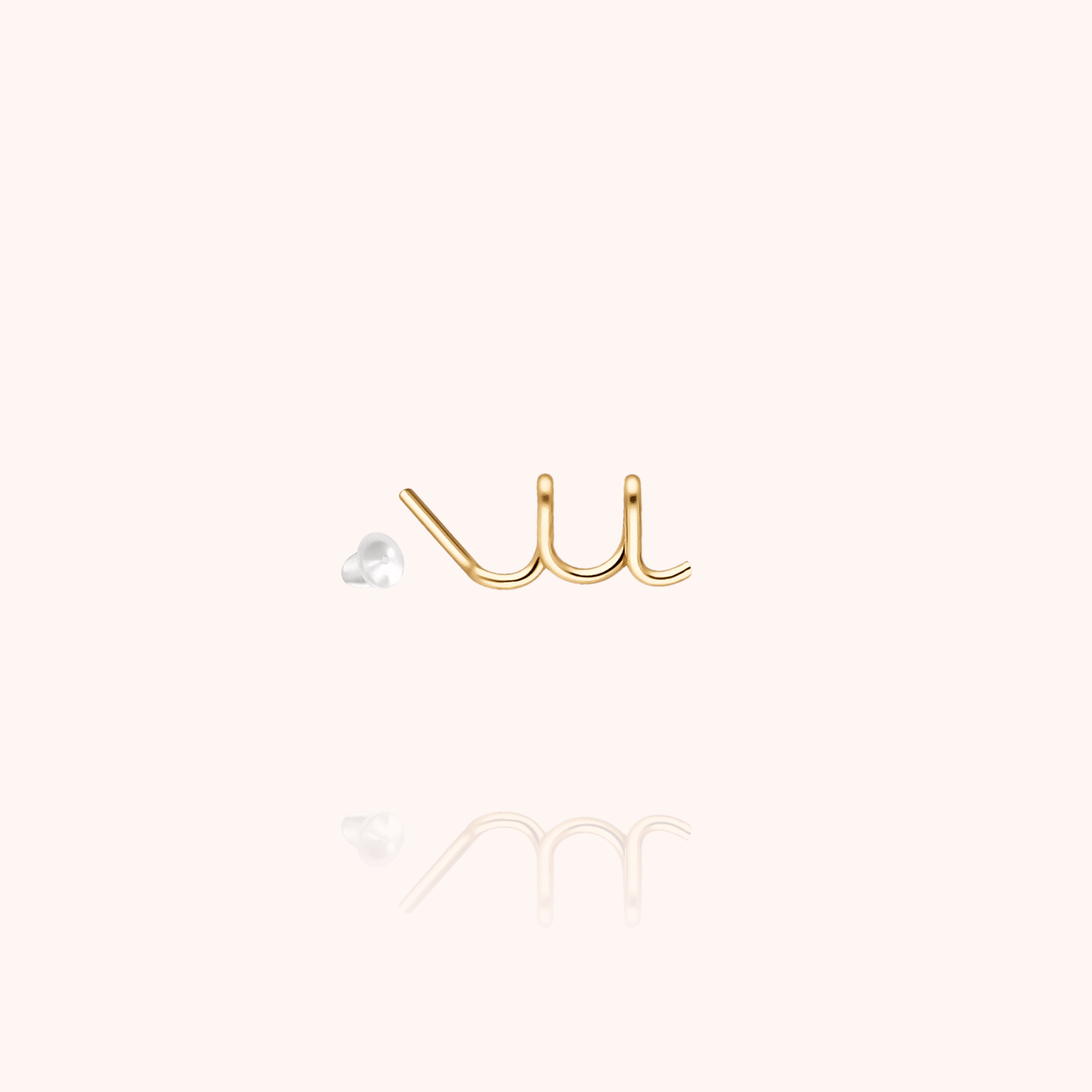 Originale Initiale Stud - 14k yellow gold filled