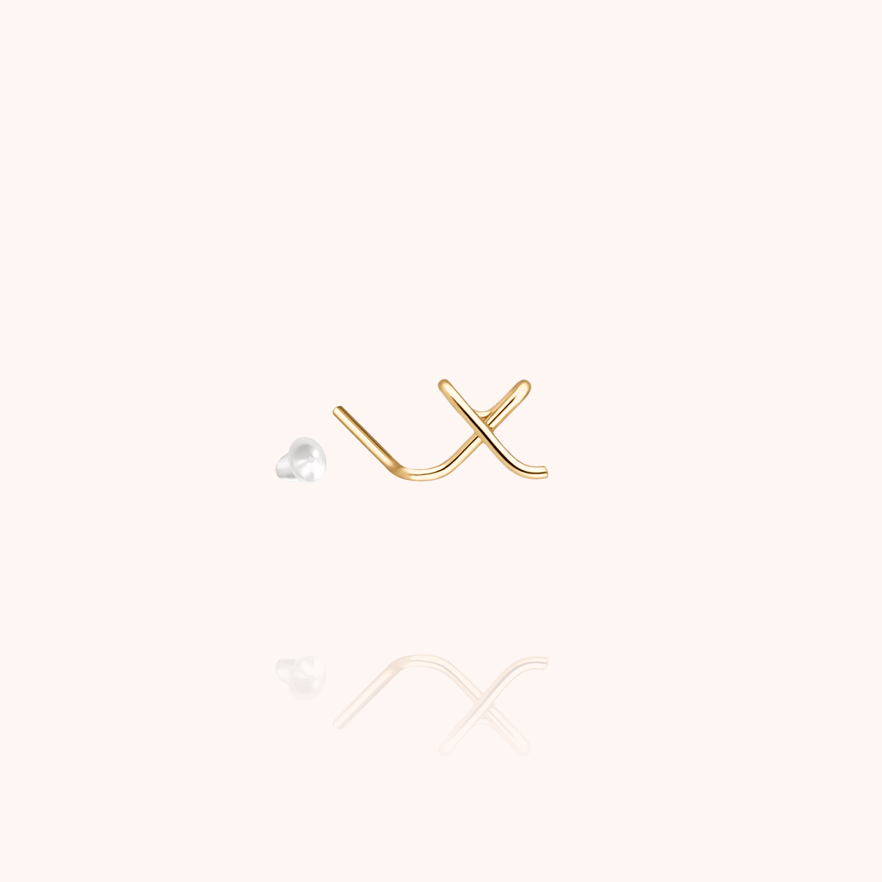 Originale Initiale Stud - 14k yellow gold filled