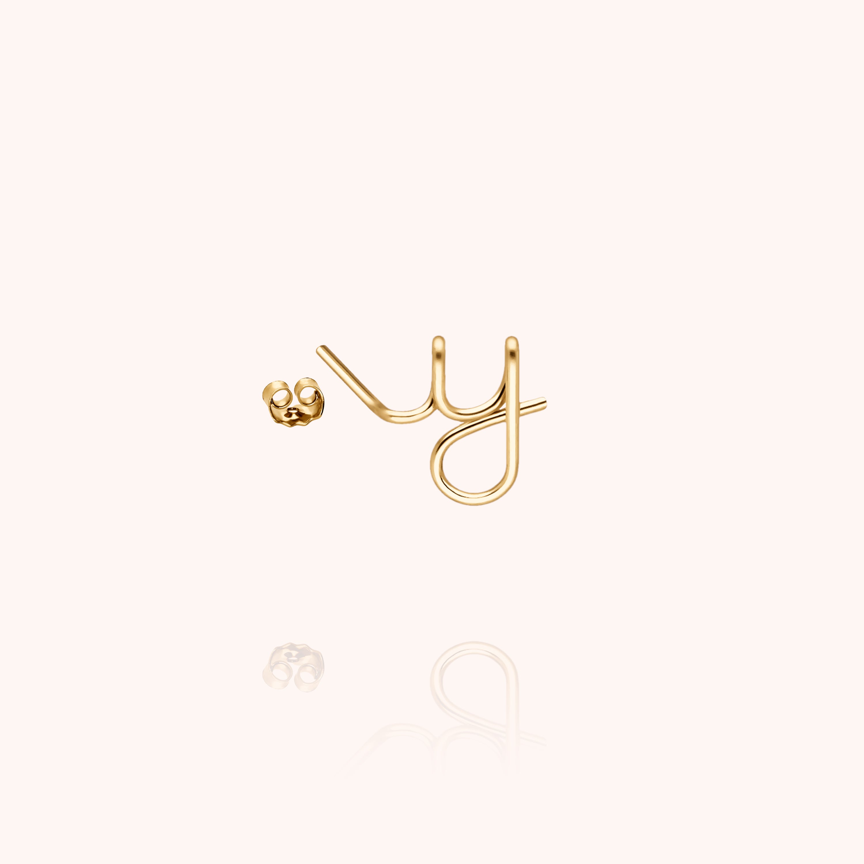 Originale Initiale Stud - 18k yellow gold filled