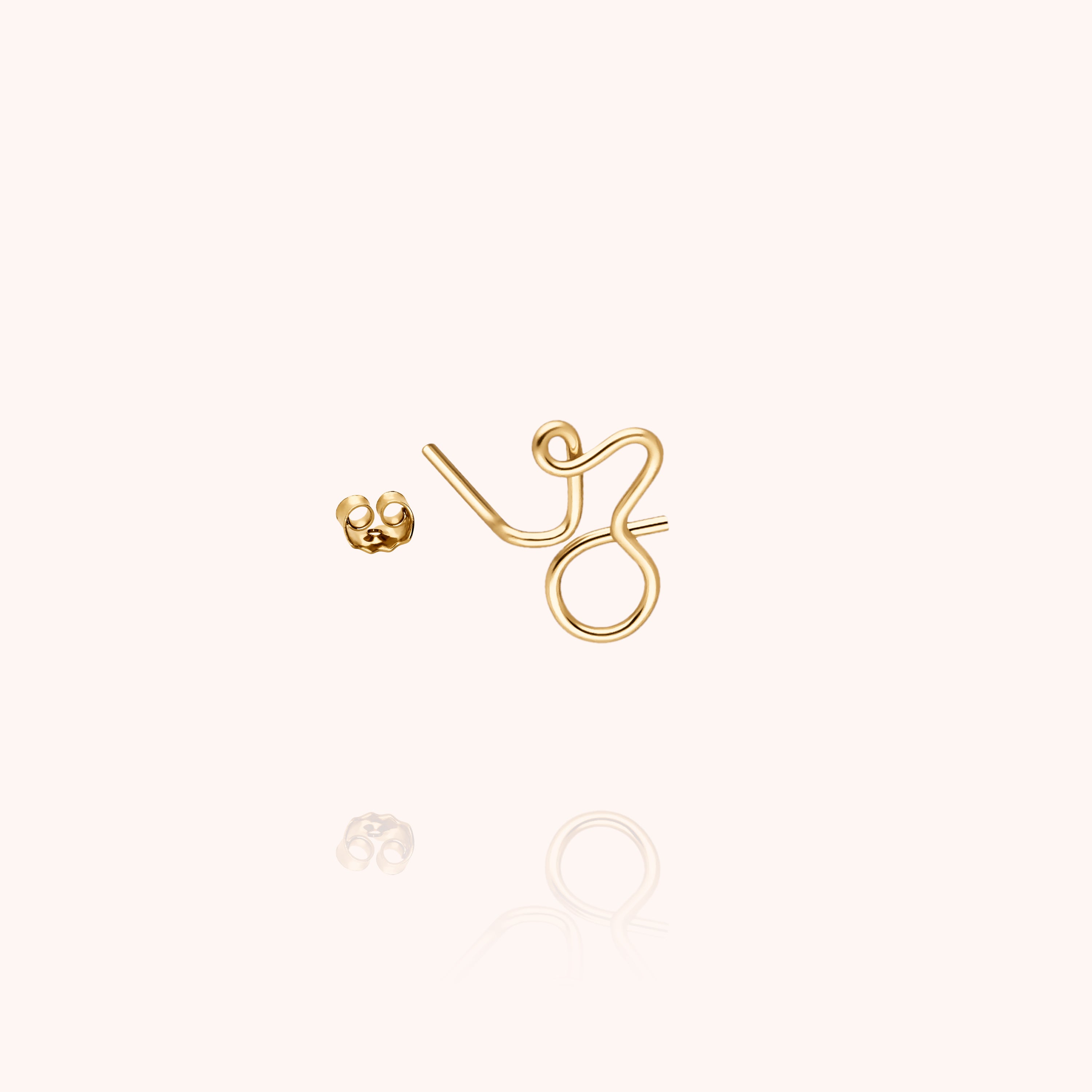 Originale Initiale Stud - 18k yellow gold filled