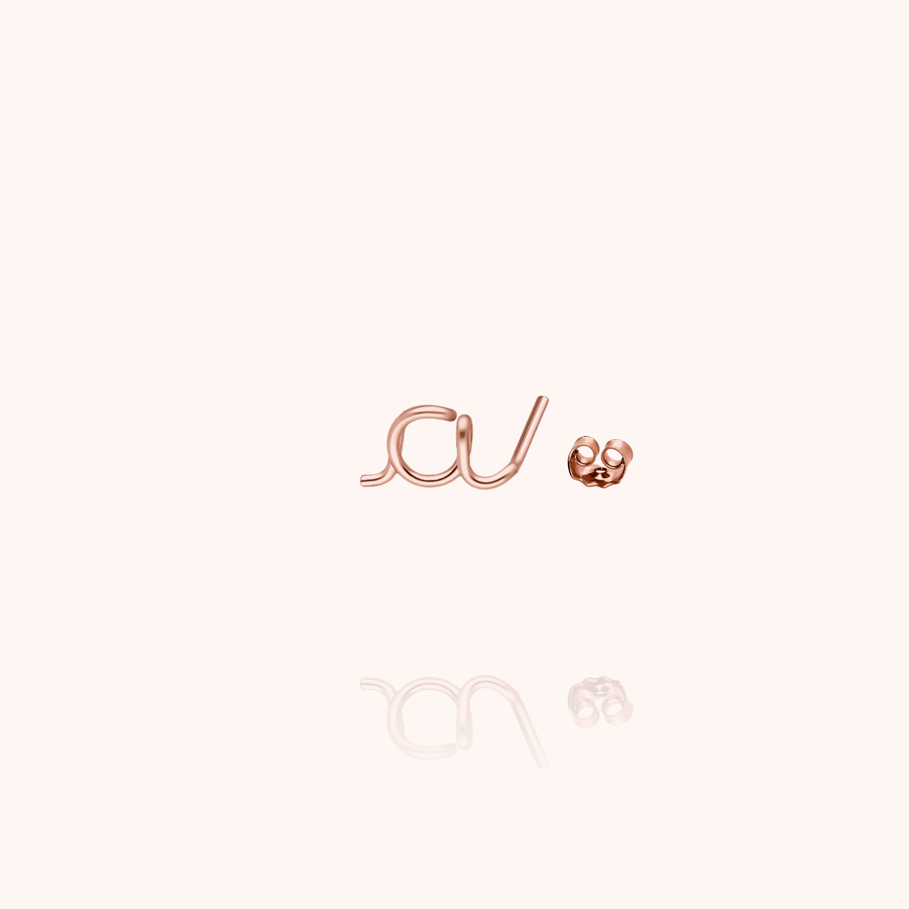 Originale Initiale Stud - 18k rose gold