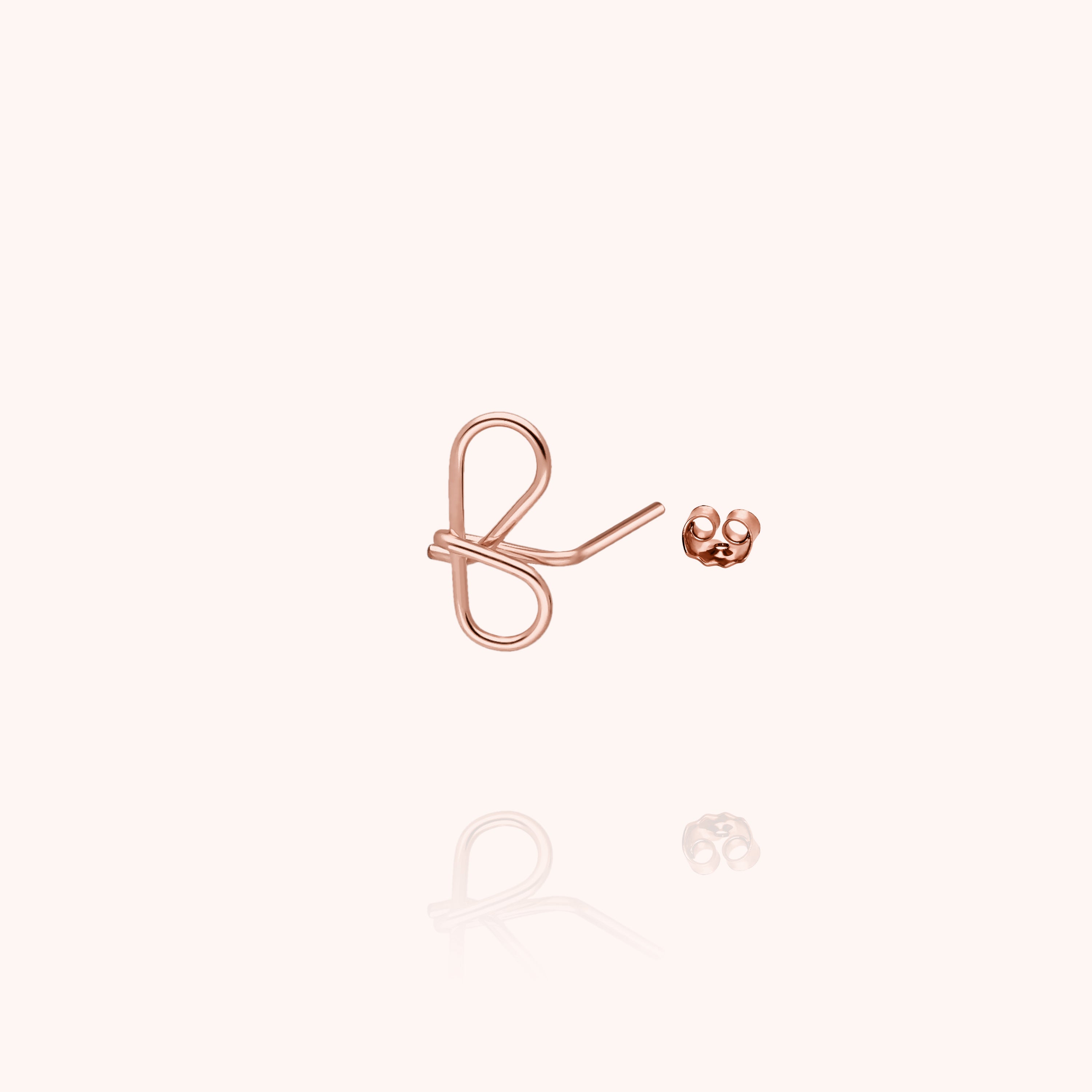 Originale Initiale Stud - 18k rose gold