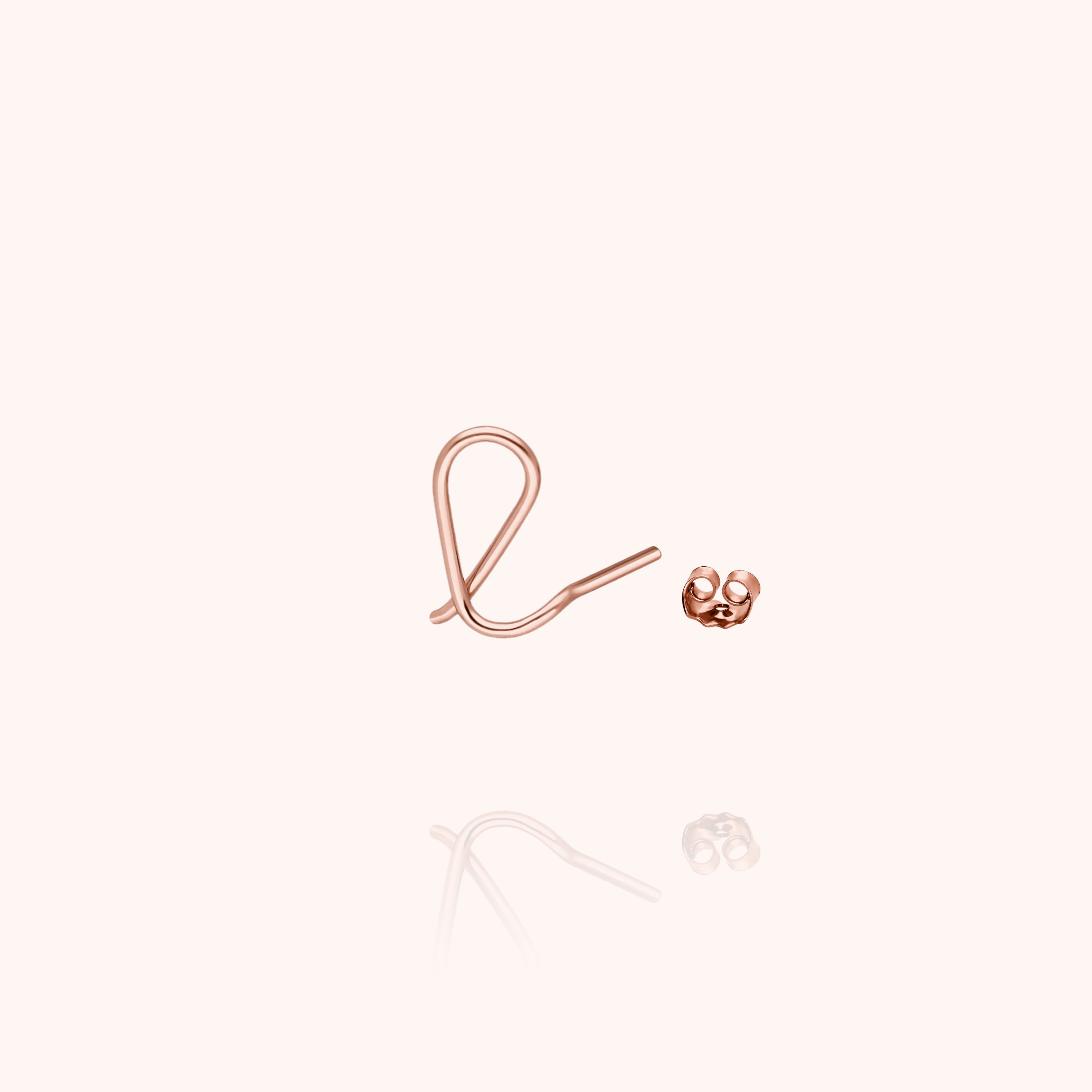 Originale Initiale Stud - 18k rose gold