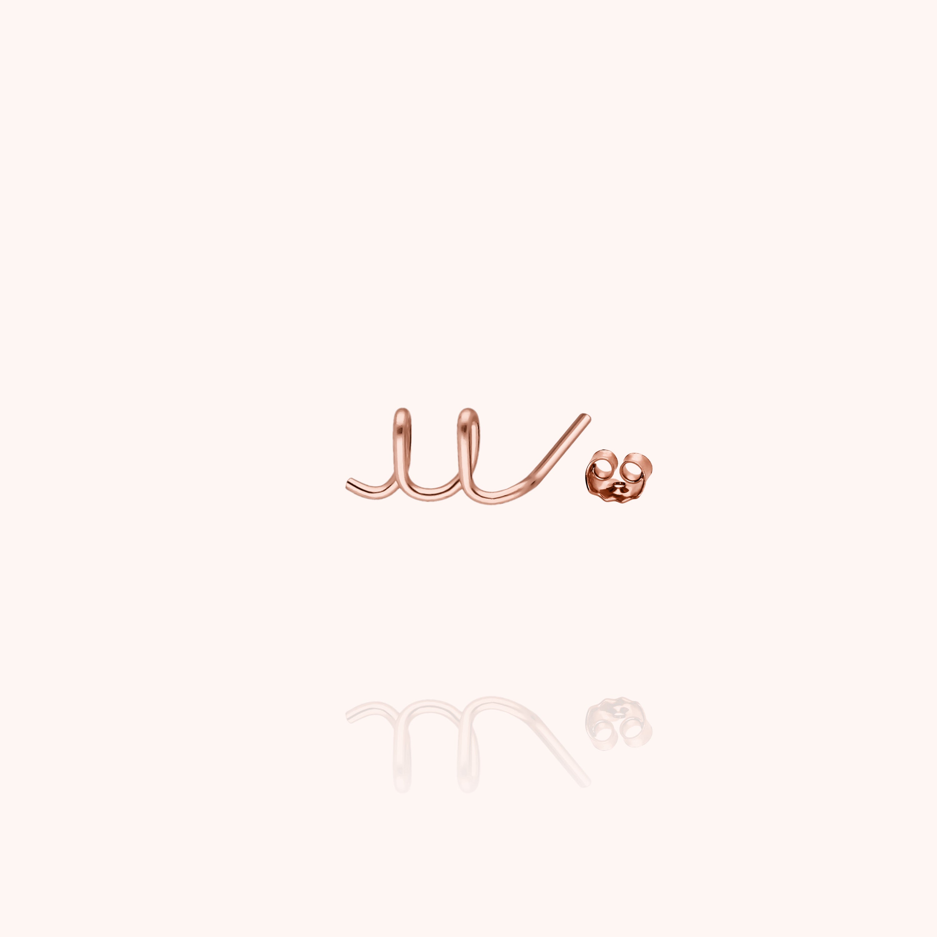 Originale Initiale Stud - 18k rose gold