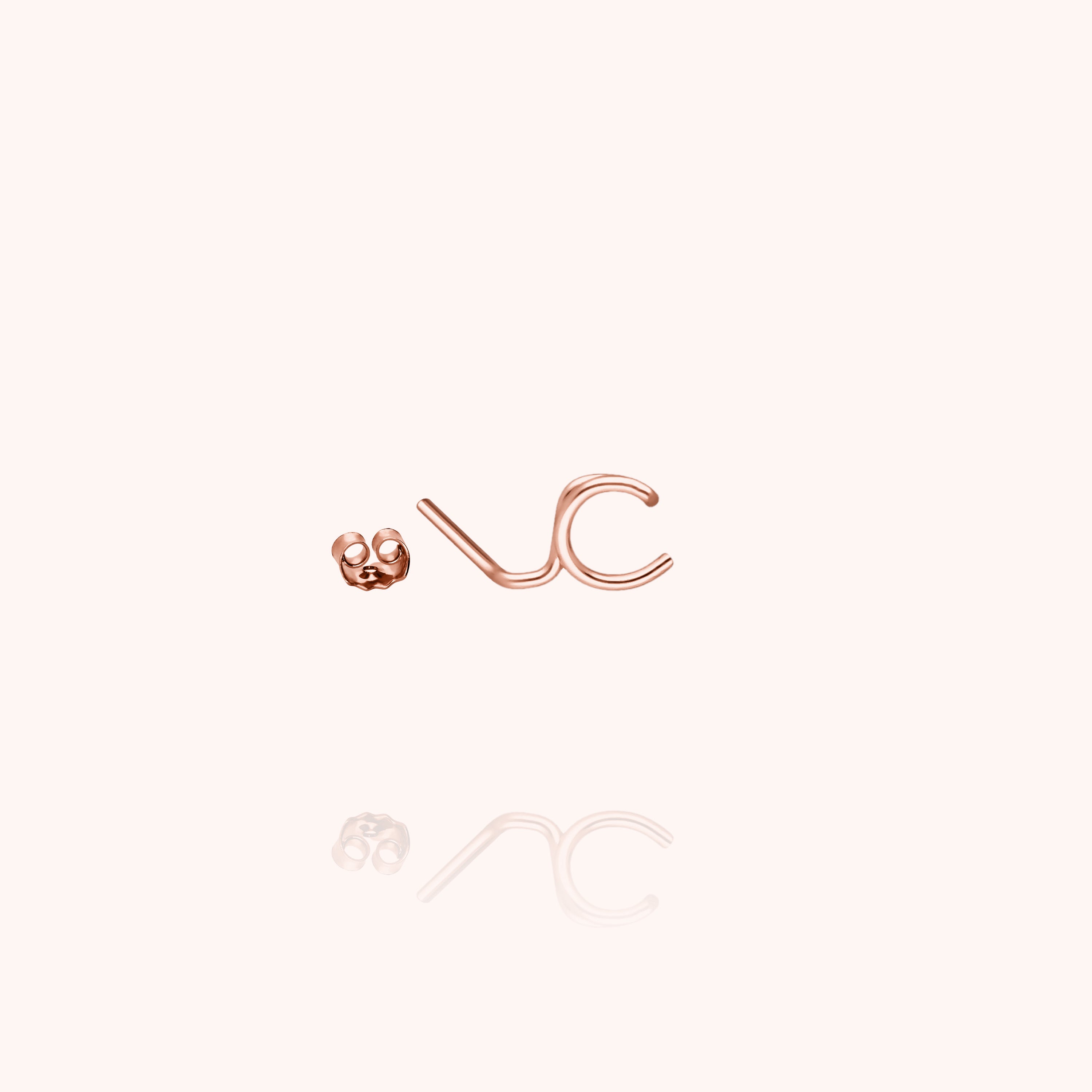 Originale Initiale Stud - 18k rose gold