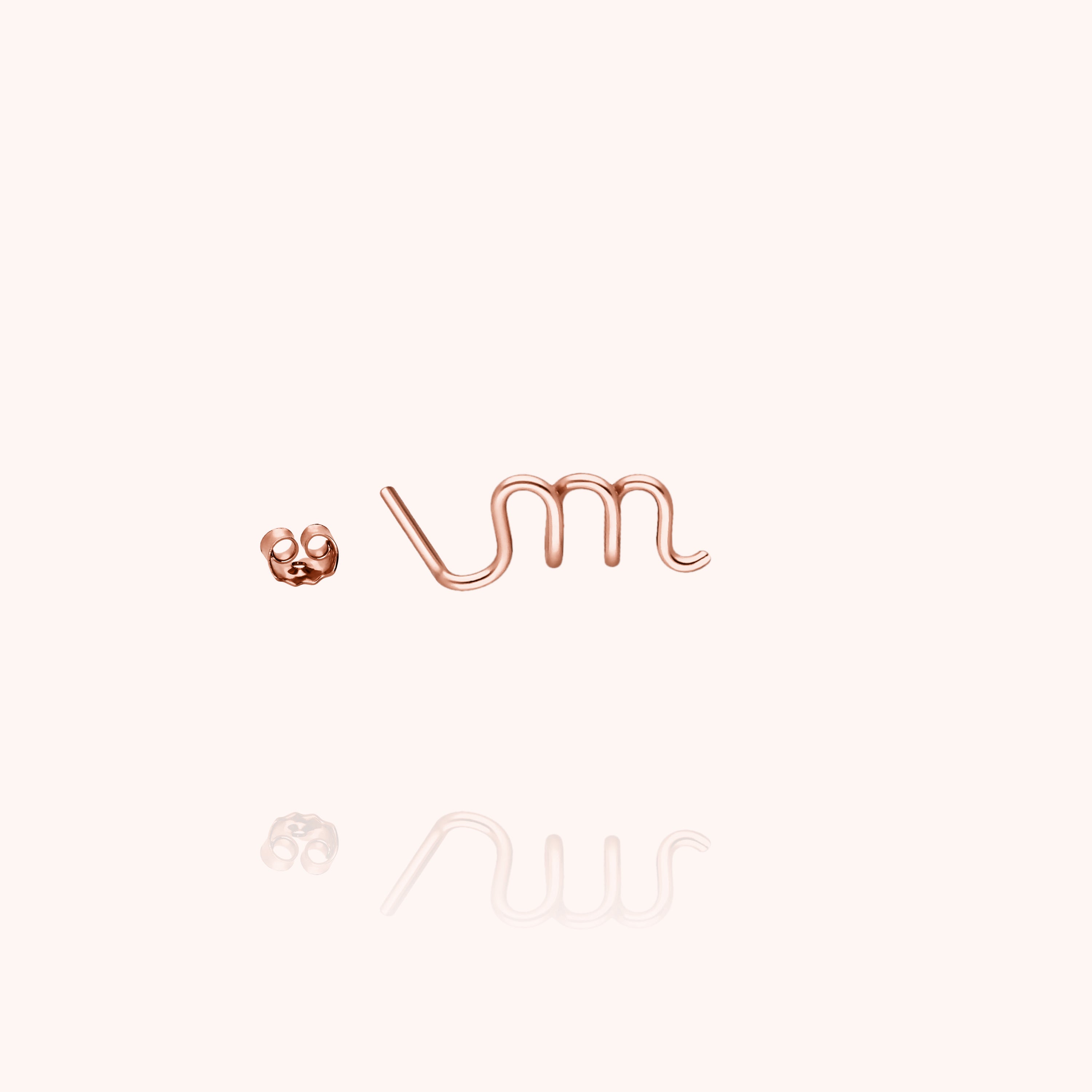 Originale Initiale Stud - 18k rose gold