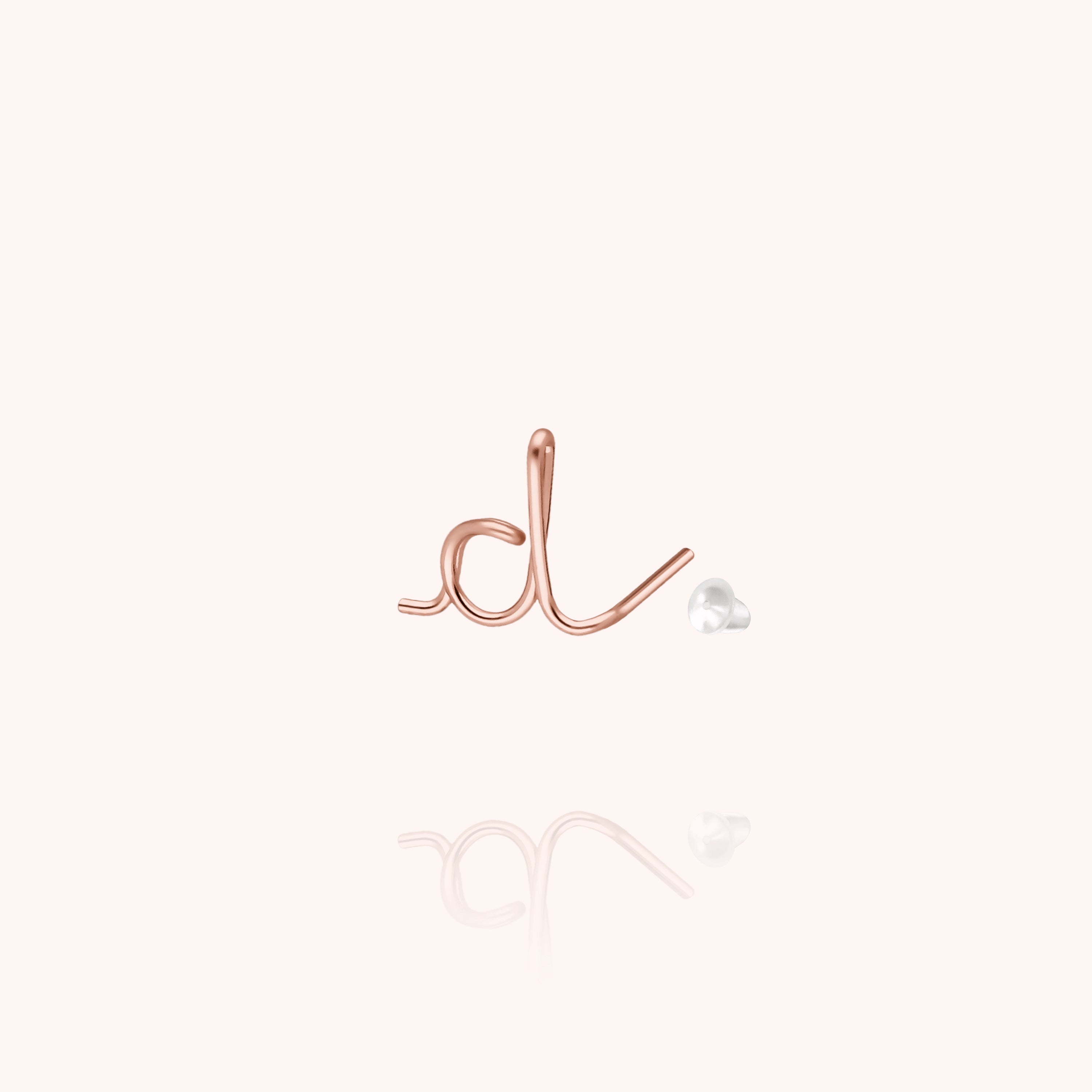 Originale Initiale Stud - 14k rose gold filled