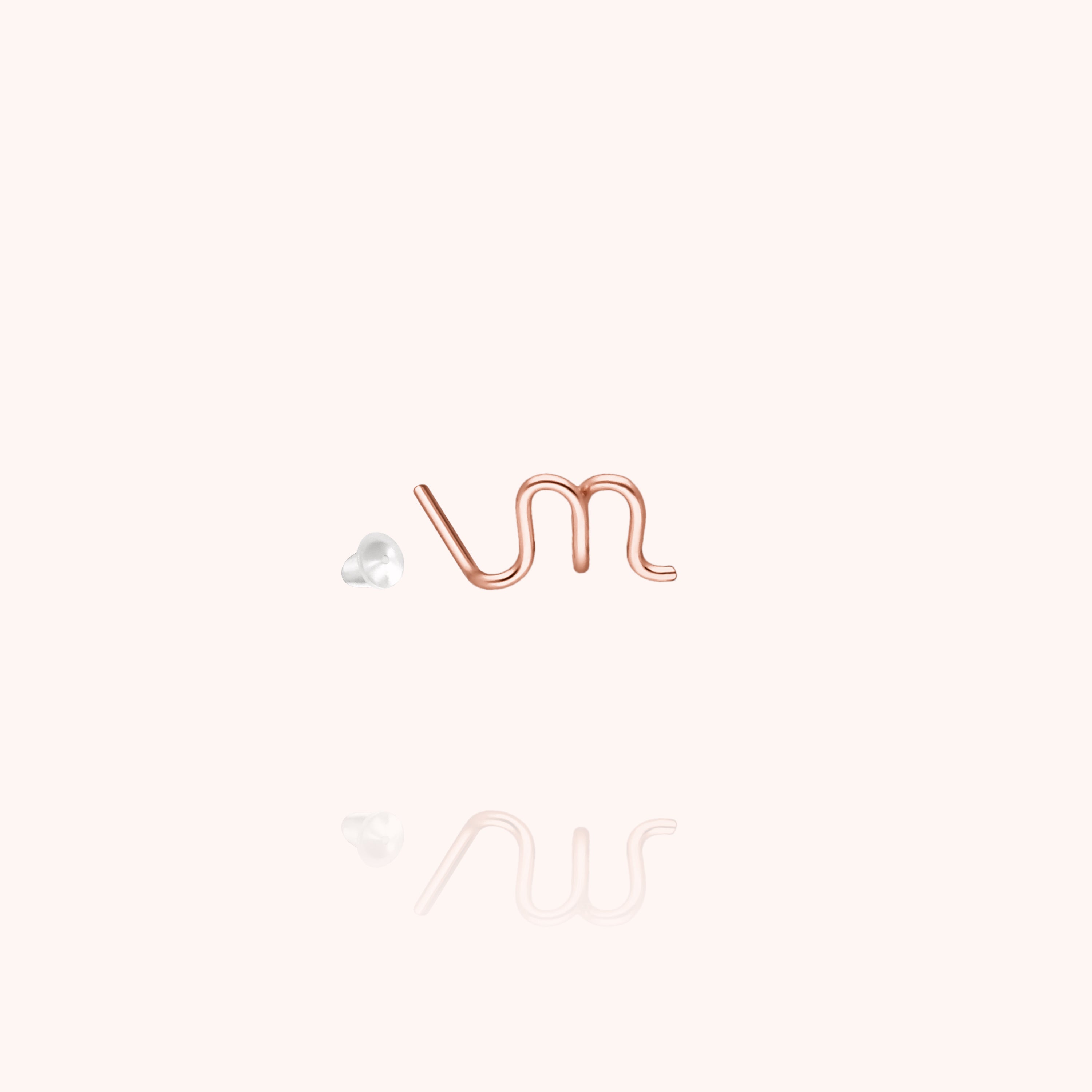 Originale Initiale Stud - 14k rose gold filled