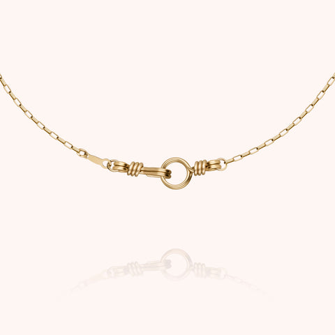 alternate image of Attache moi Rectangle Chain Necklace - 14k yellow gold filled