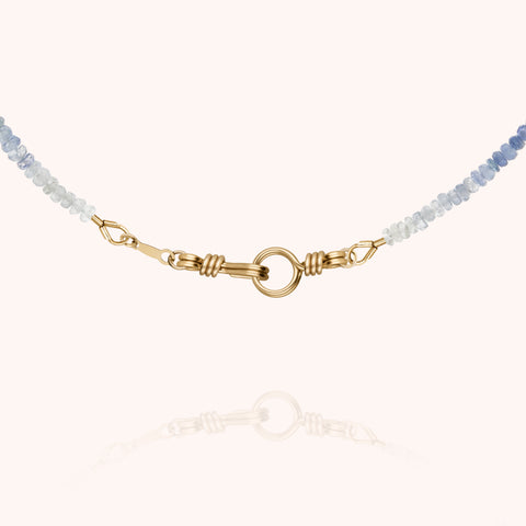 alternate image of Attache moi Rivière Choker Necklace - blue sapphire