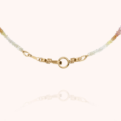 alternate image of Attache moi Rivière Choker Necklace - fauve sapphire