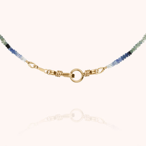 alternate image of Attache moi Rivière Choker Necklace - rainbow sapphire