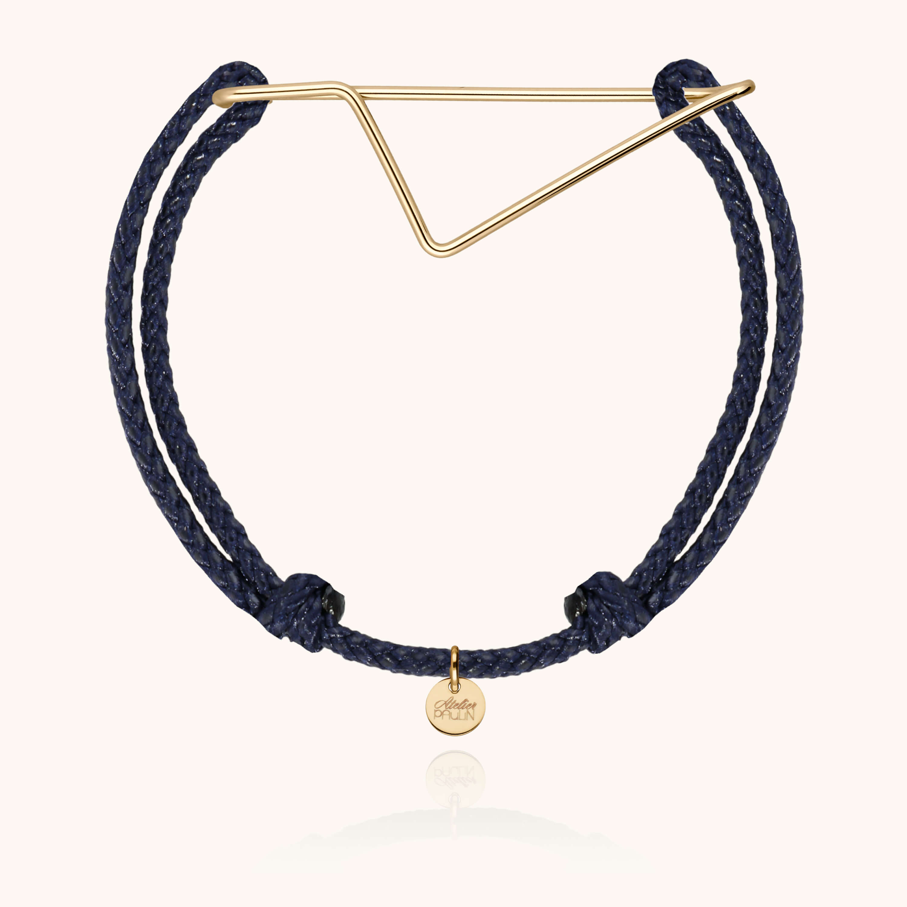 Bracelet cordon minimaliste masculin gold filled 14k cadeau élégant homme Atelier Paulin - or jaune