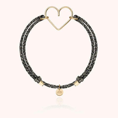 14k yellow gold filled - midnight black