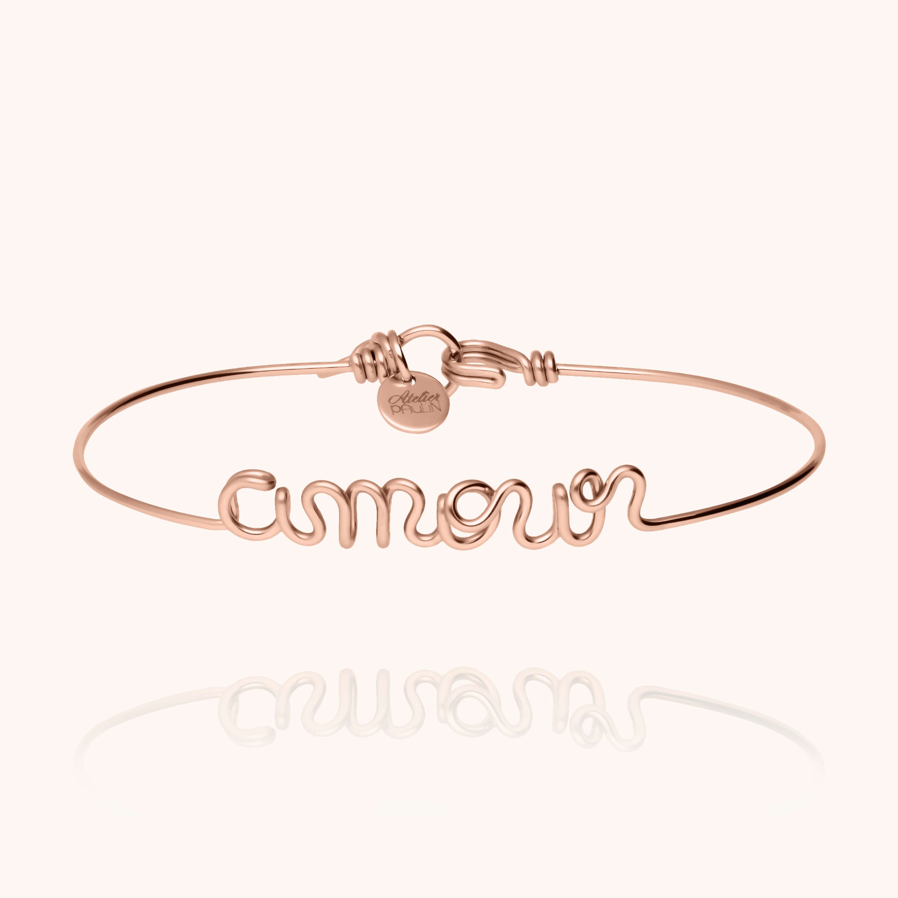 Bracelet Original Amour - or rose laminé initiale gold filled 14k Atelier Paulin