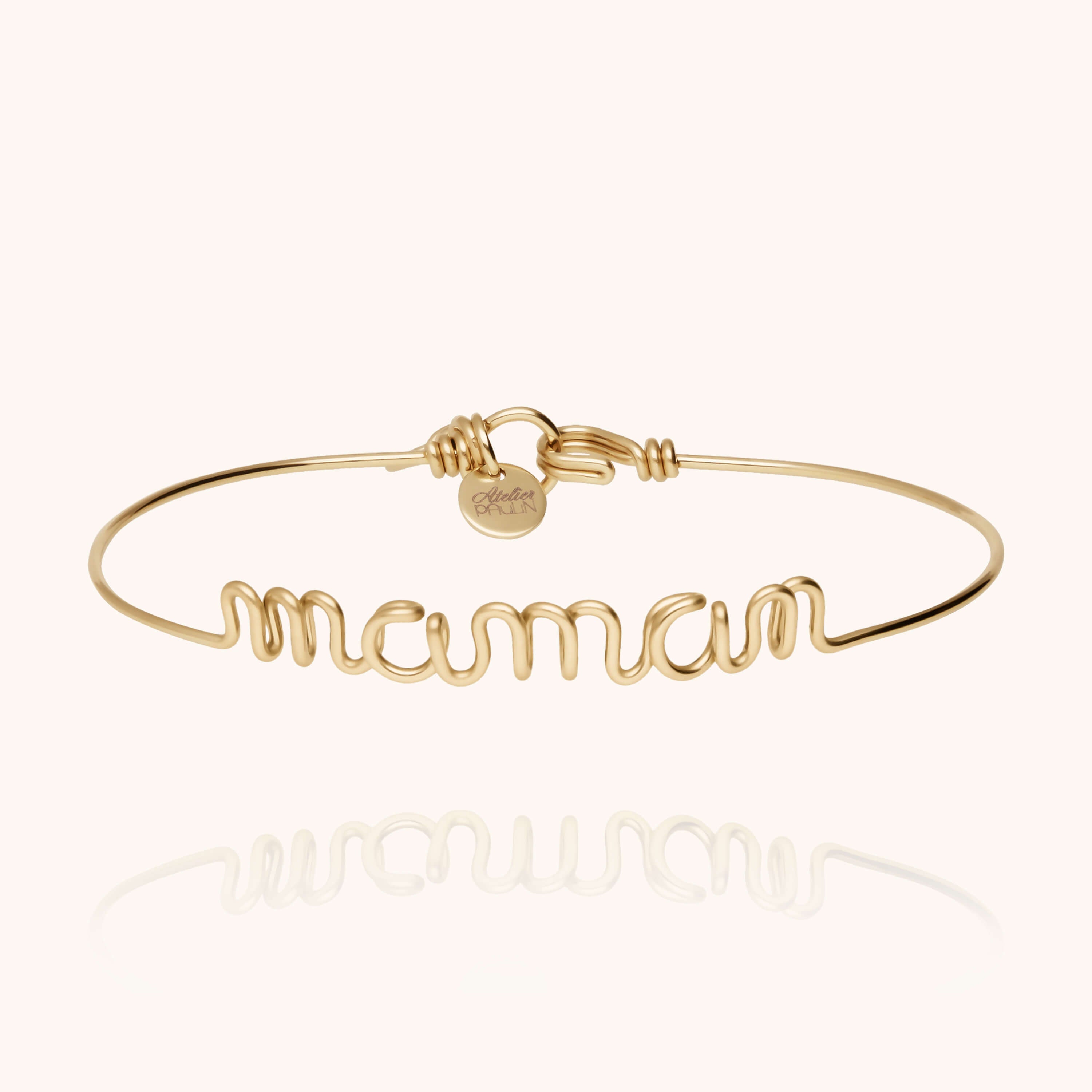 Bracelet Original Maman - or jaune laminé initiale gold filled 14k Atelier Paulin