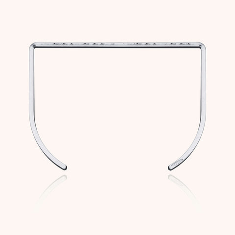 alternate image of Pi Squared Hammered Bracelet - silver