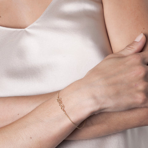 alternate image of Richelieu Personalized Bracelet - 18k yellow gold