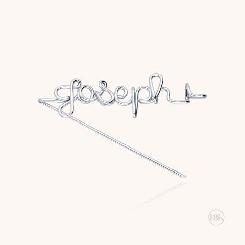 alternate image of Original Personalized Brooch - 18k white gold